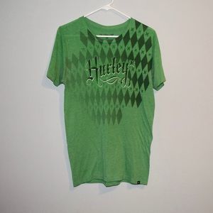 Hurley Premium Fit Men’s Green Logo Skater Shirt.